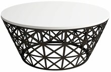 Diivanilaud Kalune Design 845, 90 x 90 x 38 cm, valge/must