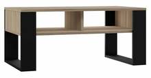 Kohvilaud Top E Shop Modern 2P, 90 x 58 x 50 cm, must/sonoma tamm