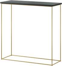 Konsoollaud ADRK Furniture Milan, 30 x 80 x 80 cm, kuldne/must