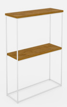 Konsoollaud ADRK Velo, 20 x 60 x 80 cm, valge/pruun