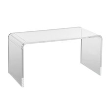 Läbipaistev akrüülist C-kujuline laud Vevor, 41 cm kõrge, 20 mm paks