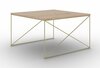 Kohvilaud ADRK Furniture Nelia, 75 x 75 x 43 cm, pruun/kuldne