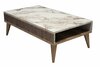 Diivanilaud Kalune Design Milan, 105 x 60 x 34.6 cm, valge/pruun