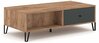 Kohvilaud Wipmeb Bilbao BL11, 110 x 60 x 37 cm, grafiit/tubakane tamm