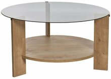 Kohvilaud Nordure Clara, 75 x 75 x 40 cm, tamm, Sapphire Oak Dūmai