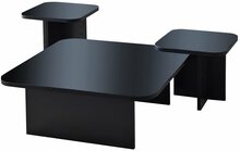 Kohvilaudade komplekt Asir Jazz, 80 x 80 x 30 cm, must, 3 tk