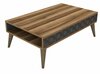 Kohvilaud Kalune Design City, 105 x 60 x 36.6 cm, sinine/pähkel