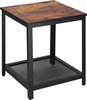 Kvadratkohvilaud Springos HF0026, 45 x 45 x 55 cm, loft-stiil, must/pruun
