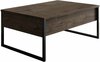 Kohvilaud Kalune Design Luxe, 60 x 90 x 40 cm, must/pähkel