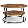 Diivanilaud Songmics Rustic, 80 x 80 x 45 cm, pruun/must