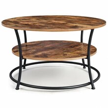 Diivanilaud Songmics Rustic, 80 x 80 x 45 cm, pruun/must