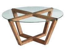 Kohvilaud Kalune Design Lotus, 75 x 75 x 35 cm, pruun