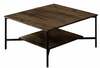 Kohvilaud Kalune Design Black Line, 80 x 80 x 40 cm, must/pähkel