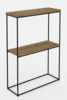 Konsoollaud ADRK Furniture Velo, 20 x 60 x 80 cm, must/pruun
