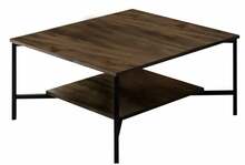 Kohvilaud Kalune Design Black Line, 80 x 80 x 40 cm, must/pähkel