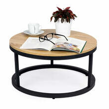 Diivanilaud ModernHome, 60 x 60 x 31.5 cm, must/pruun