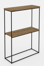 Konsoollaud ADRK Furniture Velo, 20 x 60 x 80 cm, must/pruun