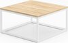 Diivanilaud ADRK Furniture Belten, 65 x 65 x 33 cm, heledapruun/valge