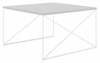 Kohvilaud ADRK Furniture Nelia, 75 x 75 x 43 cm, liiv/valge