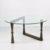 Diivanilaud Kalune Design Yuvarlak S301, 80 x 80 x 41 cm, pähkel