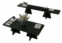Kohvilaudade komplekt Asir Mushroom, must, 3-osaline