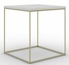 Kohvilaud ADRK Furniture Adina, 40 x 40 x 43 cm, kuldne/valge