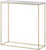 Konsoollaud ADRK Furniture Milan, 30 x 80 x 80 cm, kuldne/hall