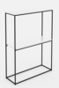 Konsoollaud ADRK Furniture Velo, 20 x 60 x 80 cm, valge/must