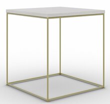 Kohvilaud ADRK Furniture Adina, 40 x 40 x 43 cm, kuldne/valge
