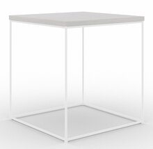 Kohvilaud ADRK Furniture Adina, 40 x 40 x 43 cm, valge/hall