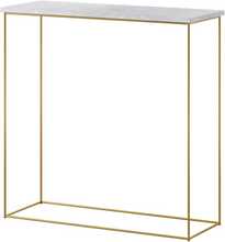 Konsoollaud ADRK Furniture Milan, 30 x 80 x 80 cm, kuldne/hall