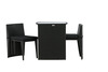Aiamööbli komplekt Venture Design Savanna, laud 75 x 66 x 50 cm, toolid 71 x 55 x 45 cm, must
