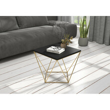 Kohvilaud ADRK Furniture Diana, 50 x 50 x 45 cm, must/kuldne