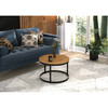 Diivanilaud ADRK Furniture Rinen, 55 x 55 cm, pruun/must