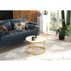 Diivanilaud ADRK Furniture Rinen, 55 x 55 x 36 cm, valge/kuldne