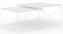 Kohvilaudade komplekt ADRK Licco 2in1, 65 - 75 cm, 2 tk, valge
