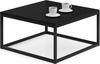 Kohvilaud ADRK Furniture Belten, 65 x 65 x 33 cm, must