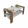 Diivanilaud Kalune Design Erica, 60 x 90 x 42 cm, valge/pruun