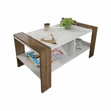 Diivanilaud Kalune Design Erica, 60 x 90 x 42 cm, valge/pruun