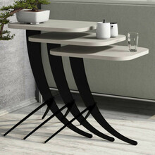 Diivanilauakomplekt Kalune Design 845, 60 x 35 x 45 cm, must/beež