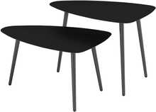 Kohvilaudade komplekt Outsunny, 2-osaline, teras, must