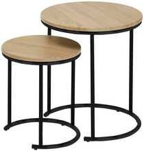 Abilaudade komplekt Home4you Elto, 44.5 cm x 44.5 cm x 50 cm, pruun/must