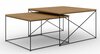 Kohvilaudade komplekt ADRK Licco 2in1, 65 - 75 cm, 2 tk, pruun/must/pruunikas