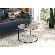 Kohvilaud ADRK Furniture Noel, 55 x 55 x 37 cm, hall/must