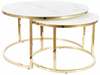 Kohvilaud Signal Muse, 80 x 80 x 45 cm, kuldne/valge