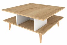 Kohvilaud Kalune Design Akya, 89 x 89 x 44 cm, tamm/valge