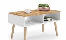 Kohvilaud ADRK Furniture Sana, 90 x 50 x 55 cm, valge/tamm