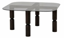 Kohvilaud Kalune Design Kei, 80 x 80 x 40 cm, antratsiit/tumehall