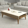 Kohvilaud Kalune Design Milan, 105 x 60 x 34.6 cm, kreemjas/pähkel