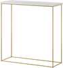 Konsoollaud ADRK Furniture Milan, 30 x 80 x 80 cm, kuldne/valge
